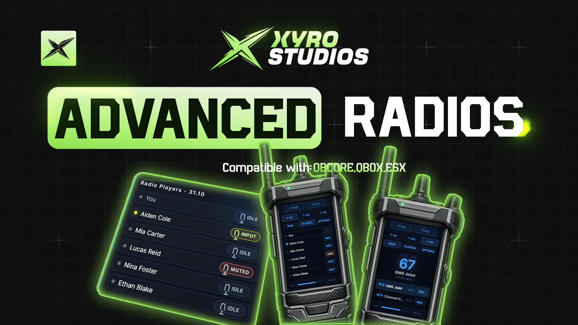 Advance Radio [qbcore, esx, qbox] [Fivem]